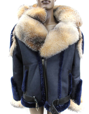 Mens Fur Shearling Jacket